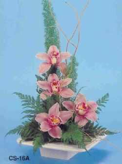  Denizli hediye sevgilime hediye iek  vazoda 4 adet orkide 