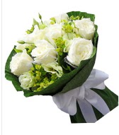 9 adet beyaz gül buketi  Denizli yurtiçi ve yurtdışı çiçek siparişi 