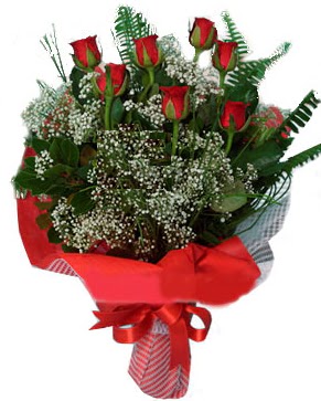 7 kırmızı gül buketi  Denizli çiçek siparişi sitesi 