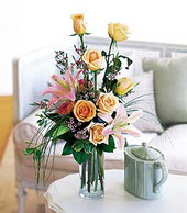  Denizli çiçek servisi , çiçekçi adresleri  cam yada mika vazo içerisinde gül kazablanka
