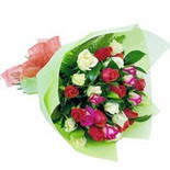 12 adet renkli gül buketi   Denizli uluslararası çiçek gönderme 