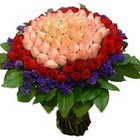 71 adet renkli gül buketi   Denizli çiçek mağazası , çiçekçi adresleri 
