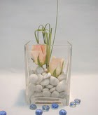 2 adet gül camda taslarla   Denizli 14 şubat sevgililer günü çiçek 