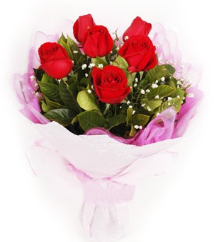 Denizli hediye çiçek yolla  kırmızı 6 adet gülden buket