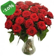 Vazo içerisinde 25 adet kırmızı gül  Denizli çiçek gönderme 