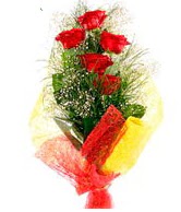5 li kırmızı gül buketi  Denizli online çiçekçi , çiçek siparişi 