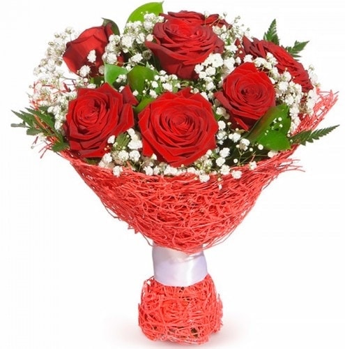 7 adet kırmızı gül buketi  Denizli çiçek yolla , çiçek gönder , çiçekçi  